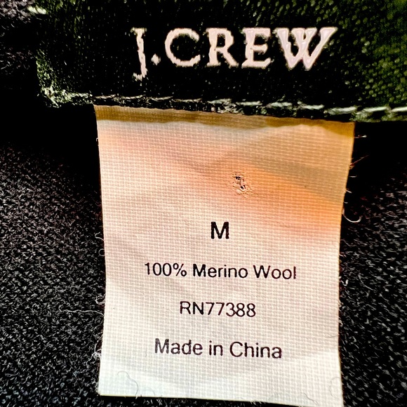 J. Crew Black wool with Ruffles from and back cardigan Size medium - Picture 6 of 11